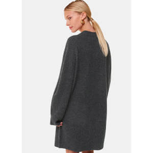 Whistles Grey Ava Round Neck Knitted Dress